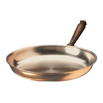 Padella flambè inox-cuprum, manico legno - Ø 29 cm