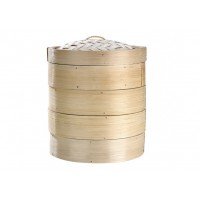 Vaporiera media bambù cottura a vapore diametro 30 cm