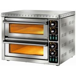 Forno elettrico in acciaio inossidabile per 2 pizze 35 cm o 2 teglie 35 x 40 cm 43 KG