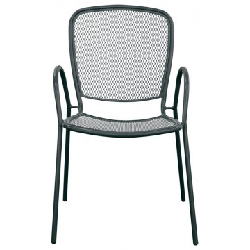 Poltroncina con struttura in metallo verniciato