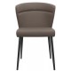 Poltroncina in metallo, seduta e schienale in ecopelle (2 pcs)