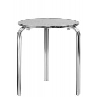 Tavolo con struttura in alluminio, piano in acciaio inox
