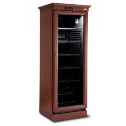 Espositore verticale rivestito in legno a refrigerazione ventilata per vino (+5/+20°C) 620x650x2000 mm