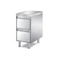 Cassettiera in acciaio inox a 2 cassetti