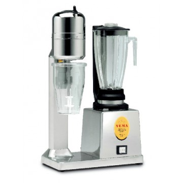 Combinato frullatore e frullino frappé con bicchieri in policarbonato trasparente Combinato frullatore e frullino frappé con bicchieri in policarbonato trasparente