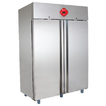 Armadio frigorifero in acciaio inox a refrigerazione ventilata - 2 Porte - (TN -2°/+8°) 1400 Lt
