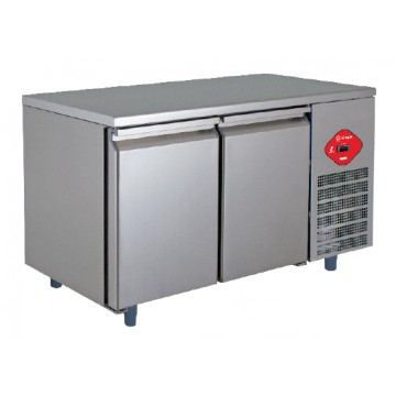 Tavolo da laboratorio inox a refrigerazione ventilata - 2 Porte - (-2/+8°C) 275 Lt