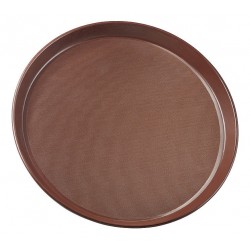 Vassoio in poliestere di dimensioni Ø 280 mm (24 Pezzi) con inserto antiscivolo gommato