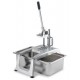 Tagliapatate fritte manuale in lega leggera inox. Spessore taglio 12 mm. Produzione 100-150 Kg/h