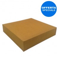 Scatola per asporto con coperchio cartone marrone, 23 cm (100 Pezzi)