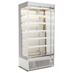 Espositore murale a refrigerazione ventilata, chiusura con porte in vetro singolo (-1/+4ºC)