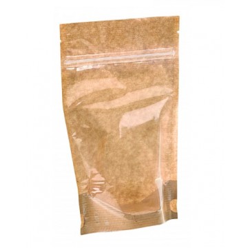 Borsetta kraft trasparente con zip di chiusura L 130 mm (200 pcs)