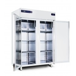Armadio refrigerato in acciaio inox, 2 Vani Separati (TN/BT) -2+8/-15-22ºC