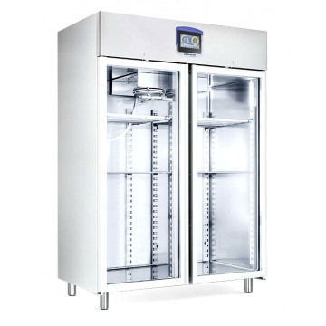 Armadio refrigerato in acciaio inox, 2 Porte, per Stagionatura, con Display Touch (-2/-30ºC) 1325 LT