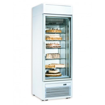 Espositore verticale a refrigerazione ventilata, Porta a Vetro (TN) -1/+5°C