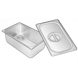 Bacinella INOX GN 1/1 H150 mm con coperchio