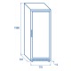 ARMADIO REFRIGERATO GN2/1 PORTA IN VETRO