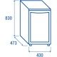 Cantina refrigerata da 88 Lt. Free-standing