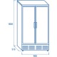 Cantina refrigerata da 300 Lt. Free-standing