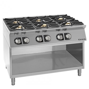 CUCINA 6 FUOCHI GAS SU VANO A GIORNO