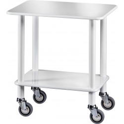 Carrello gueridon in legno massello, colore bianco - 70x50x78 cm