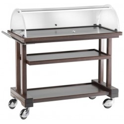 Carrello per dolci, formaggi e antipasti - 3 Piani con cupola