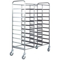 Carrello portavassoi inox