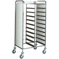 Carrello portavassoi inox