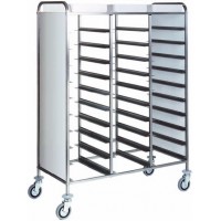 Carrello portavassoi inox