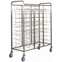 Carrello portavassoi inox