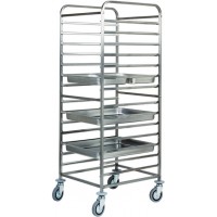 Carrello portateglie inox