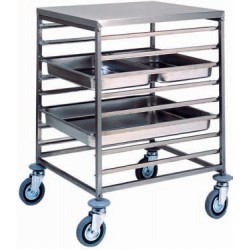 Carrello inox portateglie - 8 GN 2/1 - 64,5x62x94h