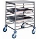 Carrello portateglie inox