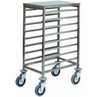 Carrello portateglie inox