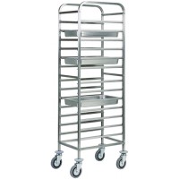 Carrello portateglie inox