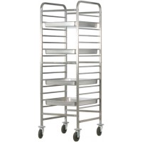 Carrello portateglie inox