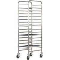 Carrello portateglie inox