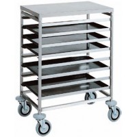 Carrello portateglie inox