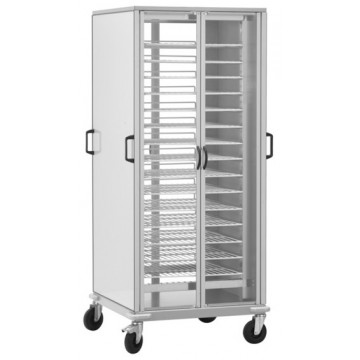 Carrello portapiatti armadiato con 10 Griglie verniciate GN 2/1