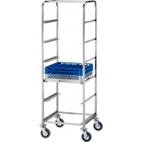 Carrello inox portacestelli