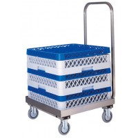 Carrello inox portacestelli