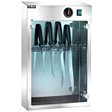 Armadietto inox sterilizzatore coltelli a raggi UV - 41x16x61h