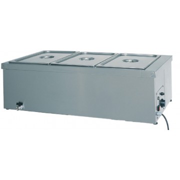 Tavola calda da banco bagnomaria in acciaio inox - 1x1/1 GN