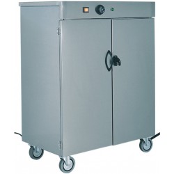 Mobiletto inox scaldapiatti con portata 100 piatti - 800 W - 70x42x80h