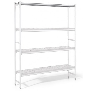 Scaffalatura modulare in alluminio/polietilene EasyRack - Profondità ripiani mm 300