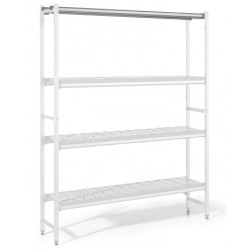 Scaffalatura modulare in alluminio/polietilene EasyRack - Profondità ripiani mm 400