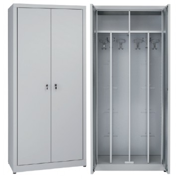 Armadio spogliatoio biposto ad 1+1 anta in lamiera zincoplastificata Armadio spogliatoio biposto ad 1+1 anta in lamiera zincoplastificata