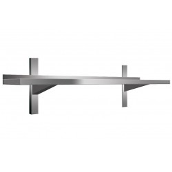 Mensola forata a parete - in acciaio inox - PROF. 30 cm