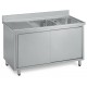 Lavatoio inox armadiato