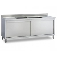 Lavatoio inox armadiato